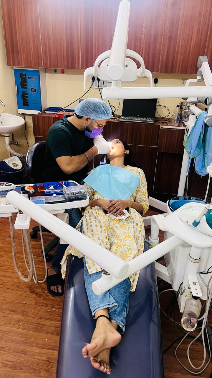 Happy patient after successful dental treatment